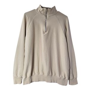 Les‎ Basics Quarter-Zip Sweatshirt Beige Oatmeal